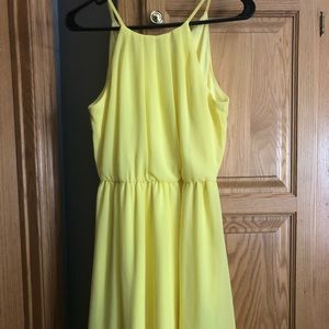 yellow a-line sundress